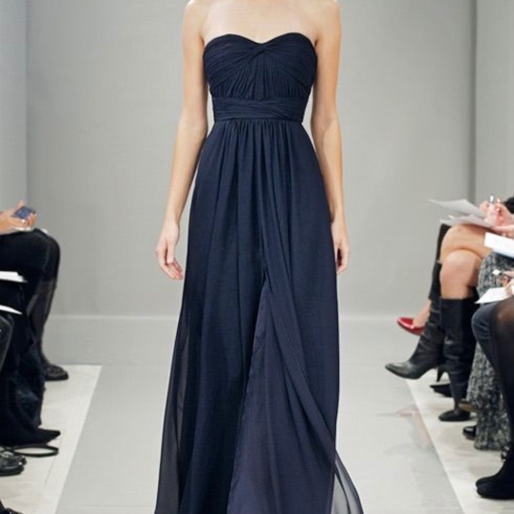 BHLDN Monique Lhuillier Madeline Gown Navy Blue